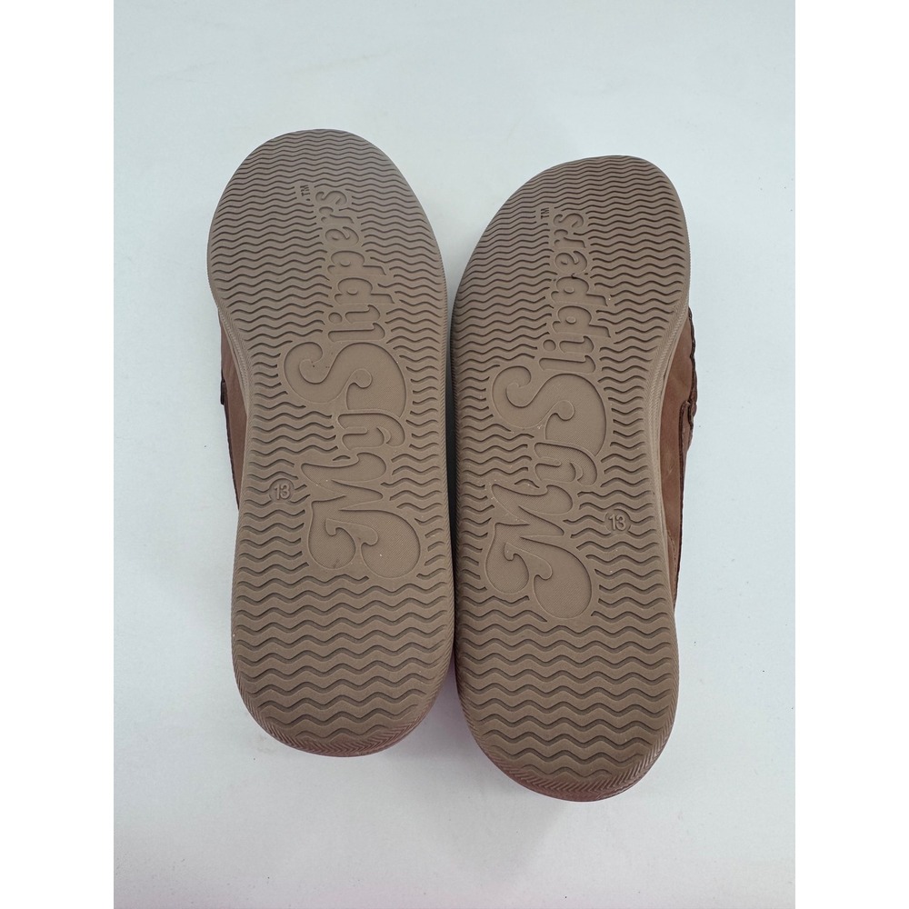 MySlippers Leather Moccasin Loafers Mens 13 Brown 74462-07 Excellent Slip On - Picture 8 of 9